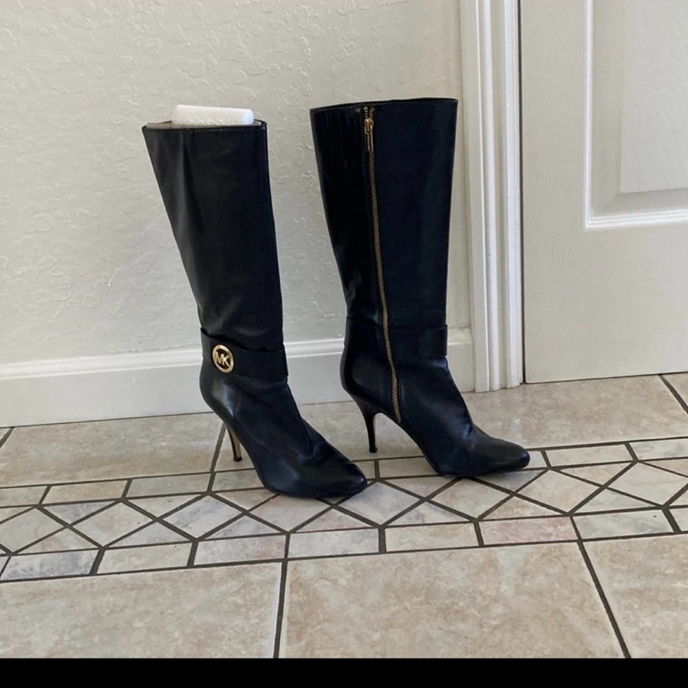 Michael Kors Black Heeled Boots with Stiletto Heel
